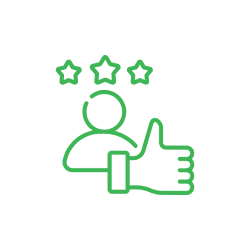 Customer satisfaction symbol